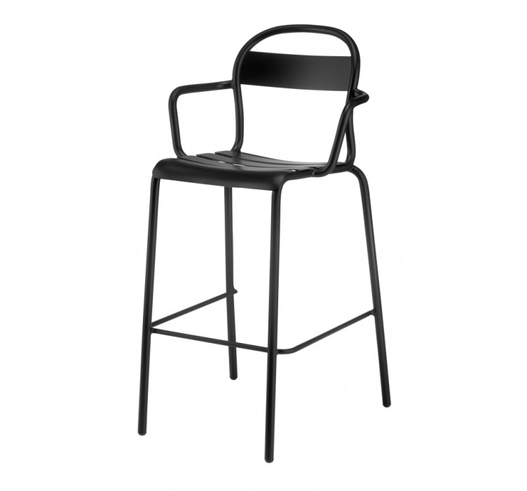 Барний стілець з підлокітниками Stecca 6 Black1
